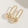 Amazon mais vendidos brincos de cobre simples personalidade brincos banhados a ouro 14K minimalista estilo Ins brincos de personalidade joia