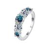 Anel de Prata S925 Leve Luxo Elegante Sensação de Alto Padrão Diamante Moissanite Anel de Diamante de Alto Carbono Simples Cinco Estrelas Europeu e Americano para Mulheres