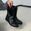 Botines Cortos de Temperamento para el Trabajo con Hebilla Moda para Mujer 2026 Nuevos Botines Negros de Tobillo para Otoño/Invierno Punta Cuadrada Tacón Grueso Slip-on