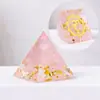 Adorno de Pirámide de Resina con Grava de Cristal Personalizado 3cm Pirámide de Cristal Decoración Creativa DIY para Escritorio del Hogar