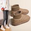 Inverno novas botas de neve para mulheres 2023 forrado de lã engrossado algodão feminino ervilhas sapatos elásticos meias curtas botas entrega de uma peça