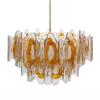 Lustre de vidro francês médio antigo âmbar francês americano vintage sala de estar sala de jantar quarto lâmpadas