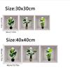Pegatinas de Plantas en Maceta de Lujo Sencillas y Accesibles Más Vendidas de Temu para Sala de Estar, Pasillo, Entrada, Autoadhesivas, Impermeables y Antiincrustantes