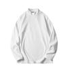 Camiseta de manga comprida com gola alta dupla face em veludo, masculina, outono e inverno, cor sólida, forrada com fleece, espessa, térmica