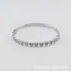 Pulsera de Acero de Titanio Chapada en Oro con Forma de Corazón y Diamantes Incrustados para Mujer, Estilo Ins, Gama Alta, No se Desvanece, Pulsera de Moda Versátil, Joyería para Parejas