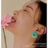 Pendientes de resina de color gelatina con forma de círculo hueco geométrico coreano, hechos a mano, material para pinzas para el cabello, venta al por mayor