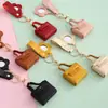 Colgante de Almacenamiento para Bolso Pequeño Estilo Coreano con Espejo Bolsa para Auriculares Llavero Colgante Bolso Mini de Piel Sintética Llavero