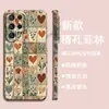 Capa de celular AliExpress mais vendida estilo patchwork xadrez floral coração Galáxia S26, capa rígida estilo artístico S25+