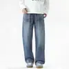 Nuevo Otoño Hombres Casual Americano Versátil Cómodo Agradable a la Piel Holgado Pierna Recta Alto Adelgazante Moderno Streetwear Casual
