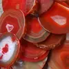 Venta al por mayor de fábrica posavasos de pieza de ágata rodajas de piedra de ágata natural color joyería de pieza de ágata adornos de rodaja de ágata
