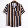 Estilo Europeu e Americano Transfronteiriço Novos Elementos Criativos Impressão Digital 3D Tendência Solta Manga Curta Camisa Top Masculino