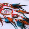 Nuevo Atrapasueños Creativo Serie Niña India Cinco Aros Atrapasueños para Colgar en Casa Borla de Doble Pluma