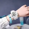 Venta al por mayor de fábrica reloj electrónico de esfera grande estilo ins Harajuku para estudiantes hombres y mujeres multifuncional deportivo resistente al agua luminoso con alarma