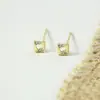Pendientes que no necesitan quitarse al dormir, con un toque de alta gama y elegancia, Pendientes Sencillos y Compactos de 14 Quilates para Mujer, Pendientes de Sonrisa de Celebridad de Internet Coreana