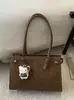 Bolsa Transversal Casual Nova de Grande Capacidade Cor Sólida Retrô Outono e Inverno Moda Casual Portátil Bolsa Tote de Axila