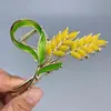 Nuevo estilo de celebridad de internet de moda temperamento fresco flor con efecto aceite pinza de sujeción para recogido en la parte trasera de la cabeza pinza de tiburón de alta gama pinza de pelo grande de metal