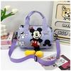 Bolsos para niños 2024, bonitos bolsos de bolos con estampado de Mickey Mouse para niñas, bolso bandolera portátil de moda.