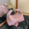 Bolso Plisado Portátil Nicho para Mujer 2025 Verano Nueva Llegada Moderno Retro Bolso de Axila Combinable Bolso de Hombro Cruzado Ins