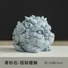 Queimador de Incenso Cerâmico Fortuna-Klingon Criativo Besta Auspiciosa Tendência Nacional Pedra Arenito Verde Sapo Dourado Animal de Estimação de Chá Ornamento Decoração de Mesa Artesanato