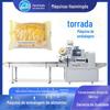 Máquina de embalagem de pão com enchimento de nitrogênio pão de forma bolo ensacamento automático enfardadeira Máquina de embalagem tipo travesseiro de saco europeu