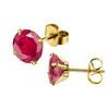 Aretes de Acero Inoxidable Estilo Europeo y Americano AAA Zirconia Colorida Redonda Mariposa Tachuelas para Oreja Hélice Simple Versátil Accesorios de Aretes de Moda