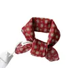 Pañuelo Cuadrado Pequeño de Algodón y Lino con Lunares Rojos y Anacardos para Mujer en Primavera y Verano, Pañuelo de Seda Pequeño Decorativo Versátil, Pañuelo de Cabeza de Moda Multifuncional