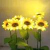 Lâmpada de inserção de girassol simulado LED personalizada à prova d'água para exterior, lâmpada decorativa de modelagem, lâmpada solar de gramado de girassol