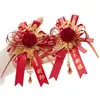 Juego Completo de Boutonnières de Boda para Familia y Padres, Broches de Alta Calidad, Boutonnières Modernas de Estilo Chino para los Novios