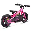 Bicicleta eléctrica de equilibrio rosa para niños, patinete todoterreno sin pedales de llanta grande recargable, juguete de dos ruedas para niñas