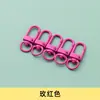 Pacote com 10 Correntes de Porta Chaveiro com Pintura Colorida Fivela de Cachorro Joias de Metal Acessórios DIY Chaveiro Giratório em Forma de U Ponto