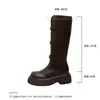 Botines de moda de suela gruesa con hebilla para mujer, nueva colección otoño/invierno 2026, versátiles, con estilo post-apocalíptico, botines Martin de media pantorrilla y botas de montar
