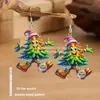 Pendientes de Mujer Transfronterizos Pendientes Acrílicos de Navidad Pendientes Lindos de Árbol de Navidad Colgante Papá Noel Ninguno