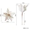Arreglos de Flores Artificiales Navideñas de Amazon, Decoraciones de Flores de Tela, Flores Navideñas de Terciopelo con Lentejuelas