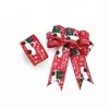 Fita de Natal, Fita de Juta, Fita Decorativa de Atmosfera Natalina, Laço de Floco de Neve, Fita de Juta com Borda Vermelha e Dourada
