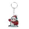 Llavero de Muñeco de Nieve Navideño Accesorios para Mochila Goma Suave de PVC Pequeños Accesorios de Regalo Colgante Personalizado DIY Colgante