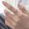 Anillo de tira simple estilo coreano anillo abierto Anillo de dedo índice de temperamento moderno ins para mujer Conjunto de dos piezas comodín Red de joyería al por mayor