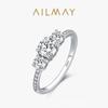 Anel de diamante europeu e americano transfronteiriço s925 Sterling Silver Fashion Classic 1G Anel de Diamante Feminino Leve Luxo de Alta Qualidade All-match Anel Proposta Presente