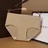 Ropa Interior de Seda de Hielo Sin Costuras para Mujer Algodón Puro Antibacterial en la Entrepierna Cintura Media Niñas Nuevo Simple Color Puro Tallas Grandes Bragas para Mujer