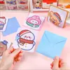 Tarjetas de felicitación navideñas de dibujos animados para estudiantes y niños, tarjetas de bendición, tarjetas ceremoniales navideñas de oficina, postales navideñas