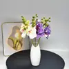 Película 3D Flor Artificial Phalaenopsis Flor Artificial Mini Táctil Única Material de Flor Artificial Arreglo Floral de Boda Accesorios de Flor Artificial