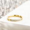 Anillo de Acero Inoxidable para Mujer Estilo Japonés y Coreano Simple Nicho Anillo Color Ins Diamante Incrustado Estilo Coreano Anillo de Pareja Joyería