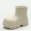 Botas de Lluvia de Color Sólido Moda Sandalias Dopamina de Punta Cerrada 2025 Nuevo Verano Suela Suave Calzado Trendy para Exteriores y Playa