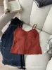 Camisola sexy y caliente de encaje delicado con copas, puro deseo y estilo maduro, adecuada tanto para llevar por dentro como por fuera, top de moda con hermoso diseño en la espalda