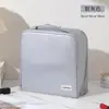 Bolsa de maquiagem de grande capacidade, nécessaire portátil para mulheres, design de suporte em PVC, grande capacidade, multifuncional e à prova d'água