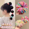 Ins Color Caramelo Cuerda para el Cabello Sin Costuras Anillo para el Cabello Encaje para Mujer Goma Pequeña de Alto Valor de Color Accesorios para el Cabello de Niños Venta al por Mayor