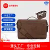 Maleta de Couro Crazy Horse Retrô Transfronteiriça Bolsa para Notebook Portátil de 15 polegadas para Trabalho e Viagem Bolsa Preta para Computador