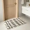 Felpudo Simple Transfronterizo para Entrada de Baño, Felpudo Absorbente de Agua Antideslizante, Felpudo para Puerta de Dormitorio, Esterilla Refrigerante para el Hogar de Comercio Exterior
