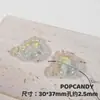 Série Transparente de Materiais para Miçangas Urso Borboleta Base de Miçangas Pintada à Mão Desenho Animado Versátil DIY Corrente para Celular Joia para Pendurar no Carro Miçangas Soltas