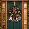 Nuevos colgantes navideños de dibujos animados transfronterizos, decoraciones de figura de Papá Noel, adornos colgantes para árbol de Navidad