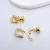 Fivela de fecho de ferradura de zircônia material de miçangas diy feito à mão pulseira de pérolas colar acessórios de joias atacado